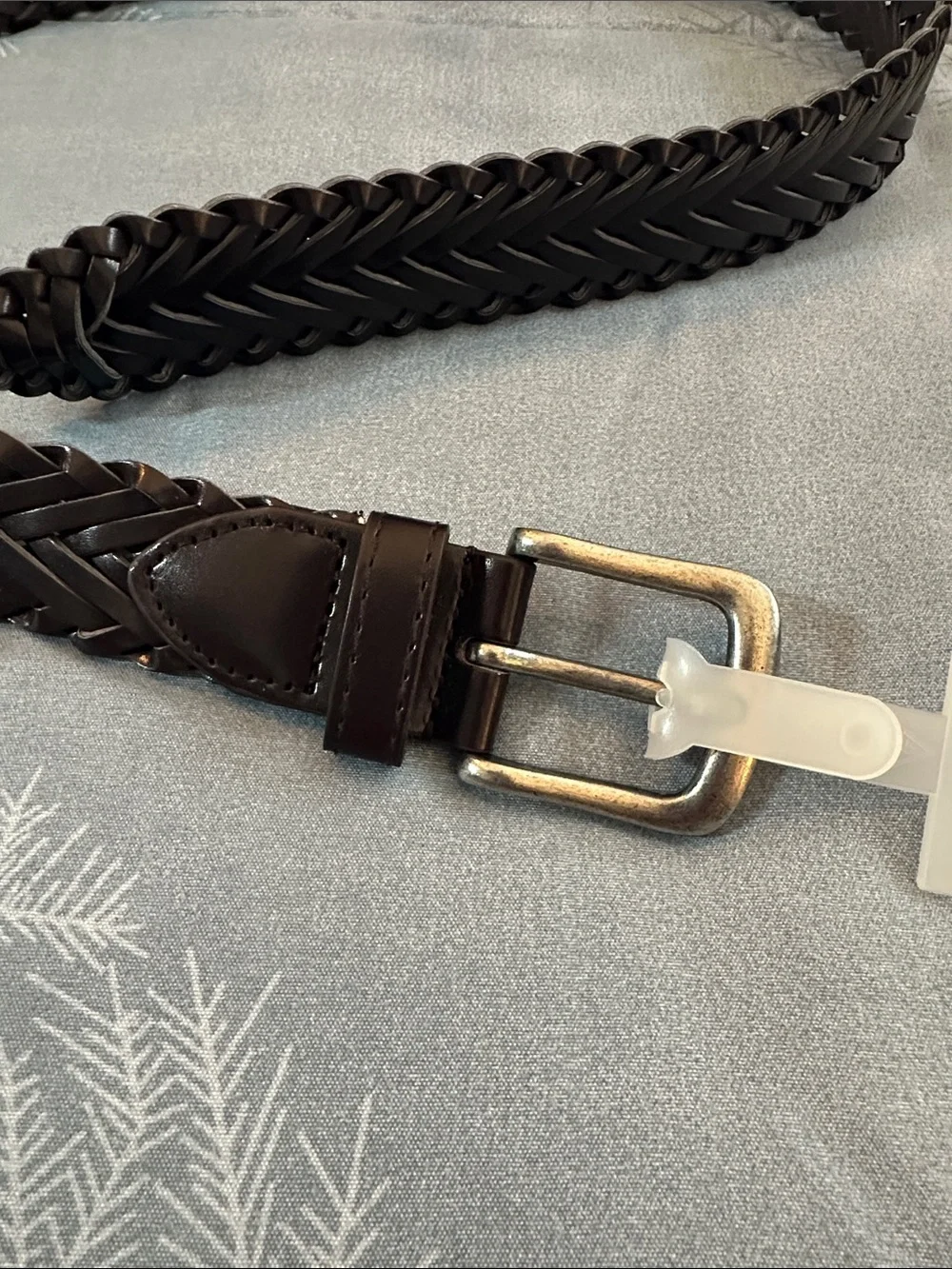 NWT Wonder Nation kids Woven Leather Like Belt in Dark Brown Sz S 🤎